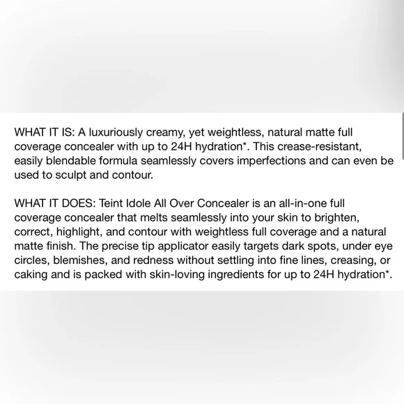 Lancome Teint Idole Ultra Wear All Over Concealer 110 Ivoire (C) - Picture 7 of 7